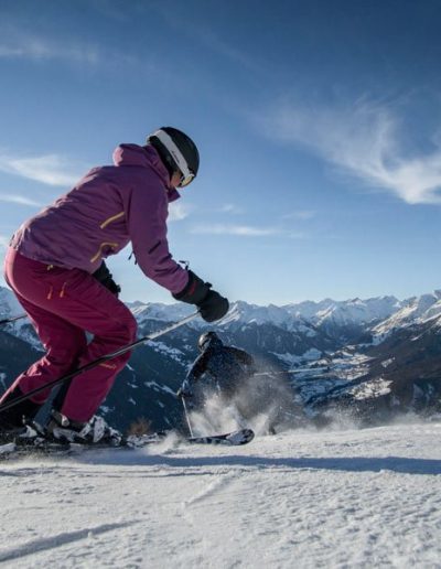 Schifahren mit Blick ins Virgental
